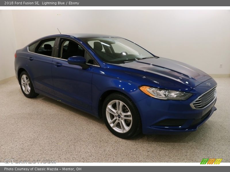 Lightning Blue / Ebony 2018 Ford Fusion SE