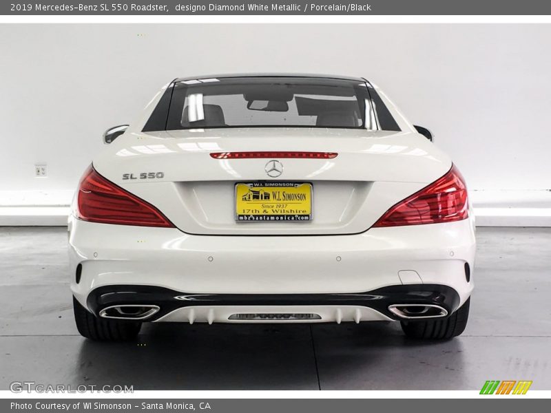 designo Diamond White Metallic / Porcelain/Black 2019 Mercedes-Benz SL 550 Roadster