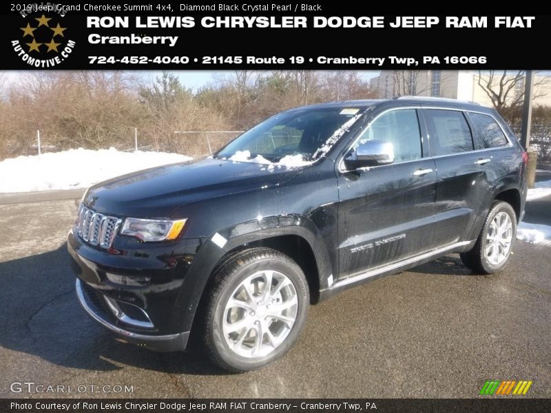 Diamond Black Crystal Pearl / Black 2019 Jeep Grand Cherokee Summit 4x4