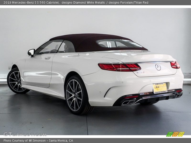 designo Diamond White Metallic / designo Porcelain/Titian Red 2019 Mercedes-Benz S S 560 Cabriolet