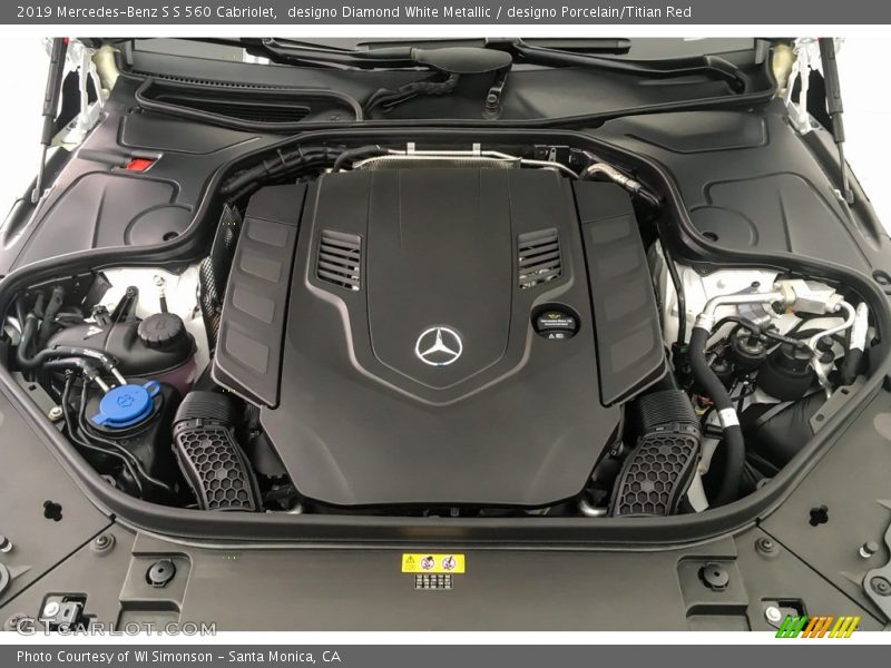 designo Diamond White Metallic / designo Porcelain/Titian Red 2019 Mercedes-Benz S S 560 Cabriolet
