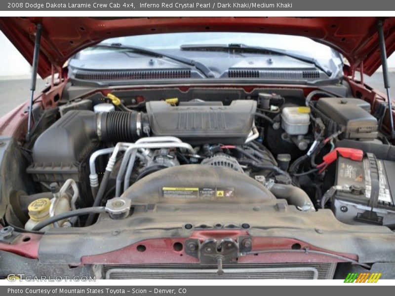 Inferno Red Crystal Pearl / Dark Khaki/Medium Khaki 2008 Dodge Dakota Laramie Crew Cab 4x4