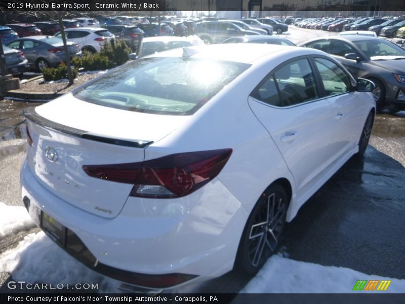 Ceramic White / Black 2019 Hyundai Elantra Sport