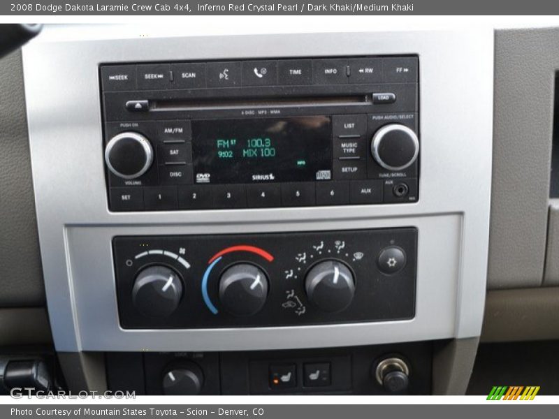 Inferno Red Crystal Pearl / Dark Khaki/Medium Khaki 2008 Dodge Dakota Laramie Crew Cab 4x4