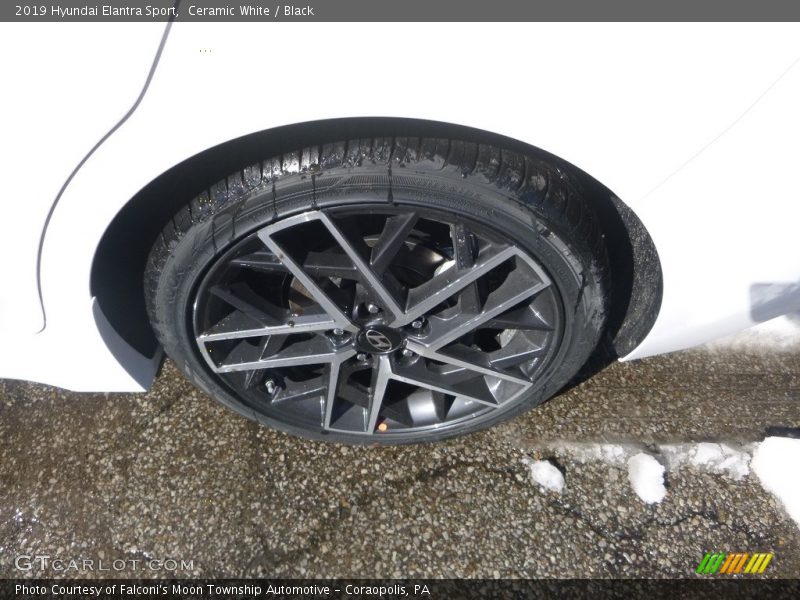Ceramic White / Black 2019 Hyundai Elantra Sport