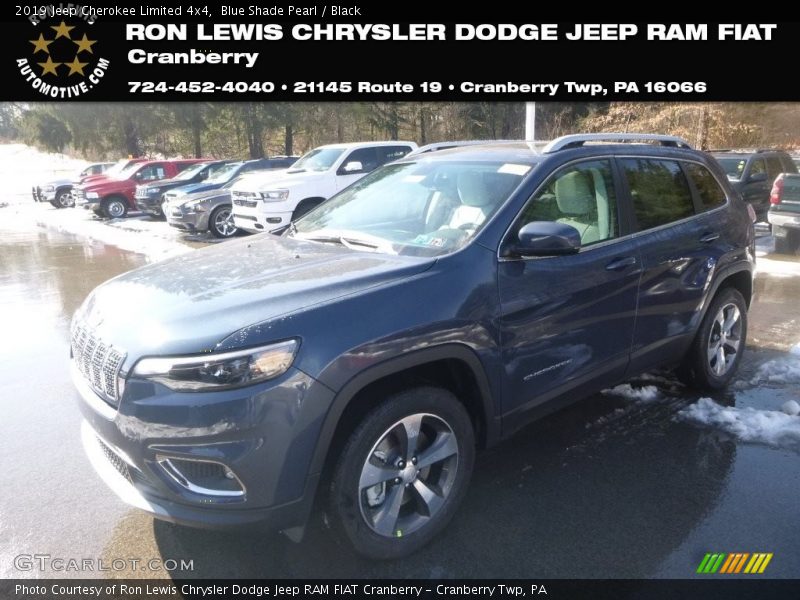 Blue Shade Pearl / Black 2019 Jeep Cherokee Limited 4x4