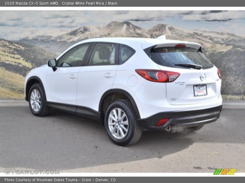 Crystal White Pearl Mica / Black 2016 Mazda CX-5 Sport AWD