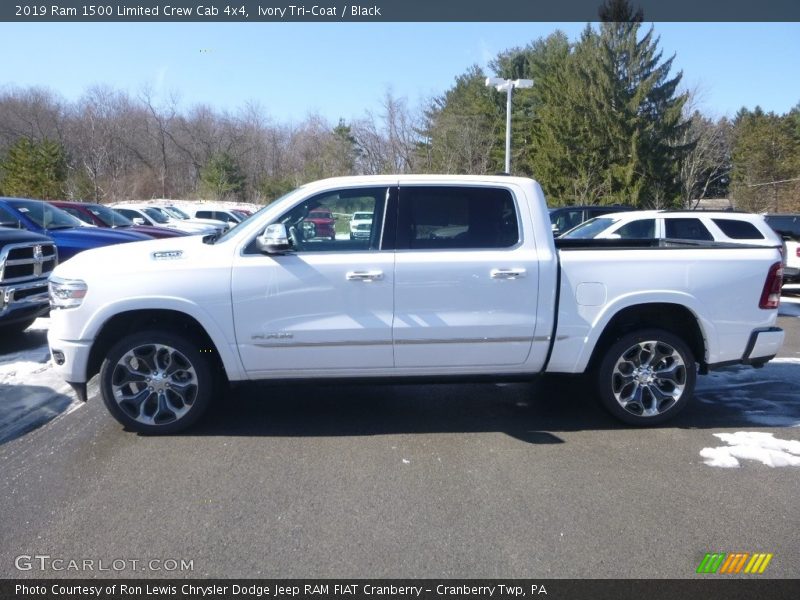 Ivory Tri–Coat / Black 2019 Ram 1500 Limited Crew Cab 4x4