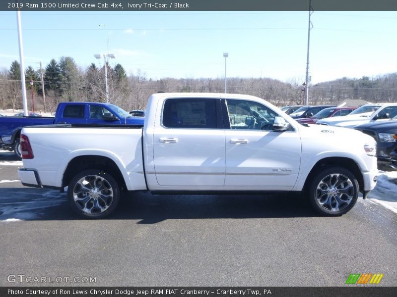 Ivory Tri–Coat / Black 2019 Ram 1500 Limited Crew Cab 4x4