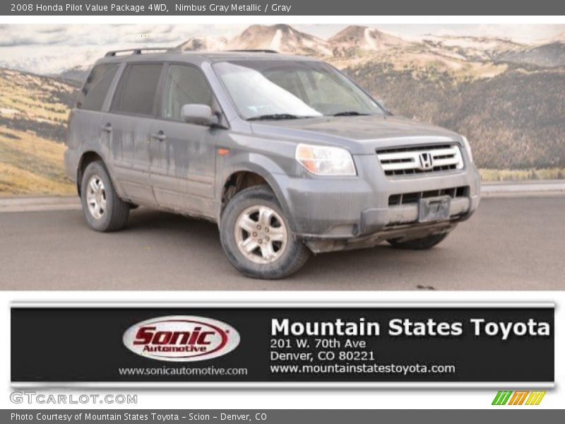 Nimbus Gray Metallic / Gray 2008 Honda Pilot Value Package 4WD