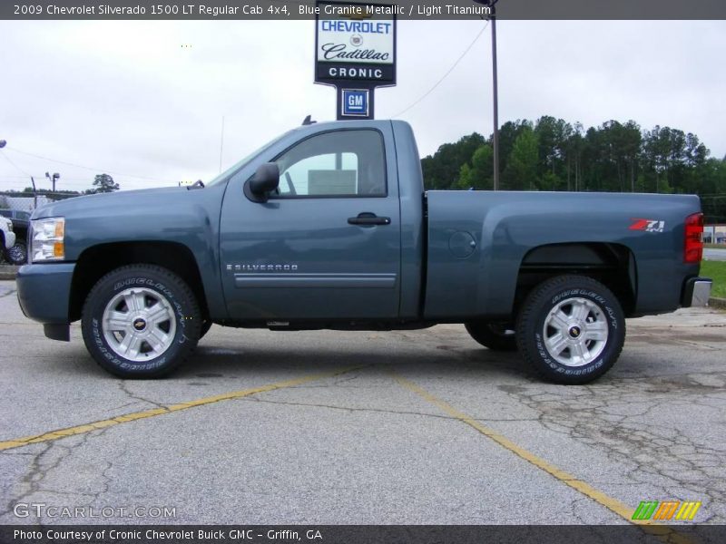 Blue Granite Metallic / Light Titanium 2009 Chevrolet Silverado 1500 LT Regular Cab 4x4