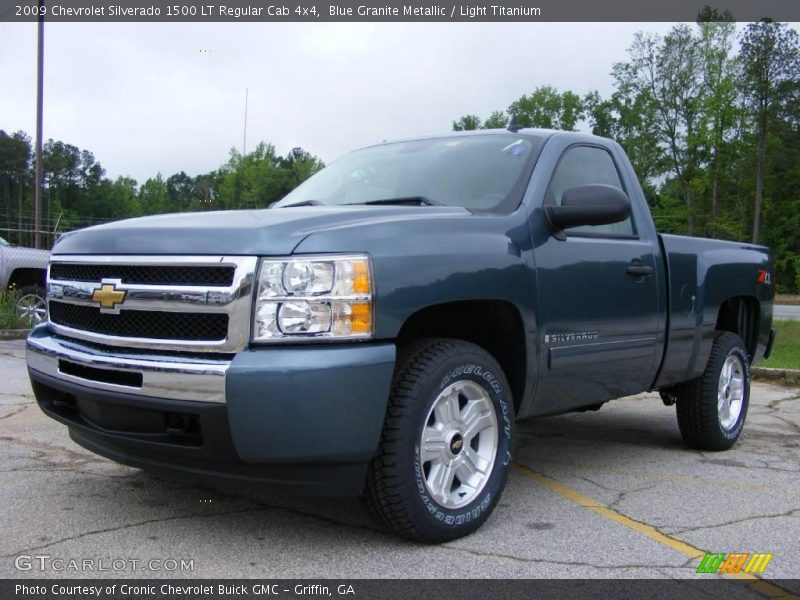 Blue Granite Metallic / Light Titanium 2009 Chevrolet Silverado 1500 LT Regular Cab 4x4