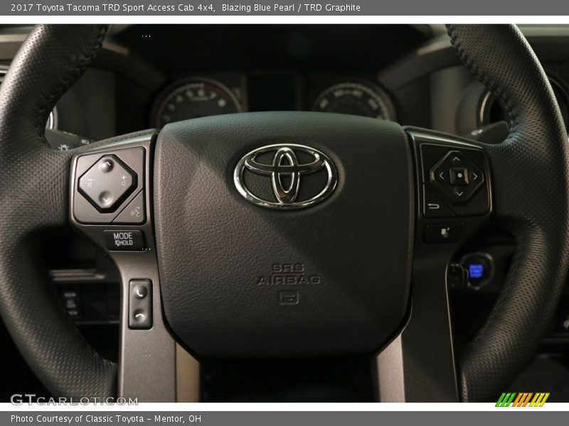 Blazing Blue Pearl / TRD Graphite 2017 Toyota Tacoma TRD Sport Access Cab 4x4
