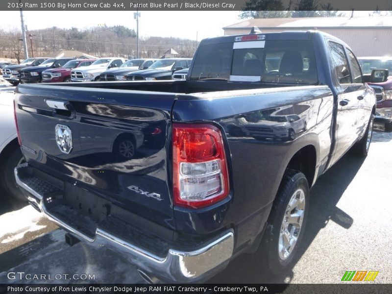 Patriot Blue Pearl / Black/Diesel Gray 2019 Ram 1500 Big Horn Crew Cab 4x4