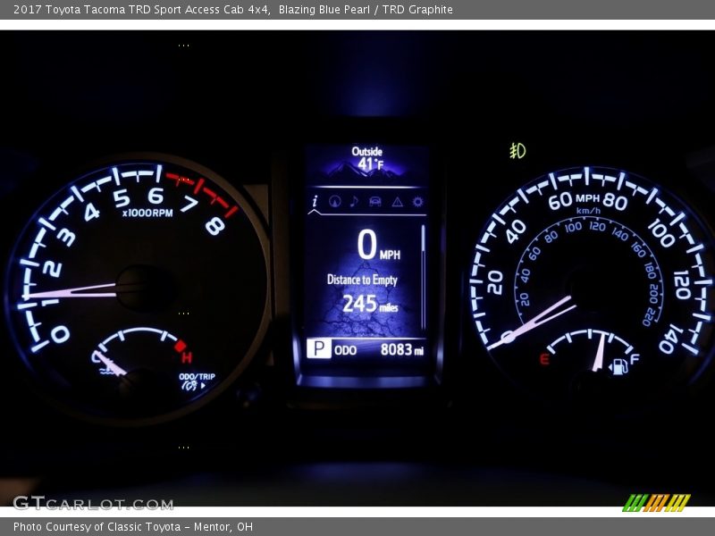 Blazing Blue Pearl / TRD Graphite 2017 Toyota Tacoma TRD Sport Access Cab 4x4