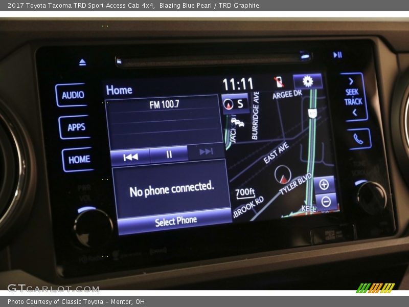 Blazing Blue Pearl / TRD Graphite 2017 Toyota Tacoma TRD Sport Access Cab 4x4