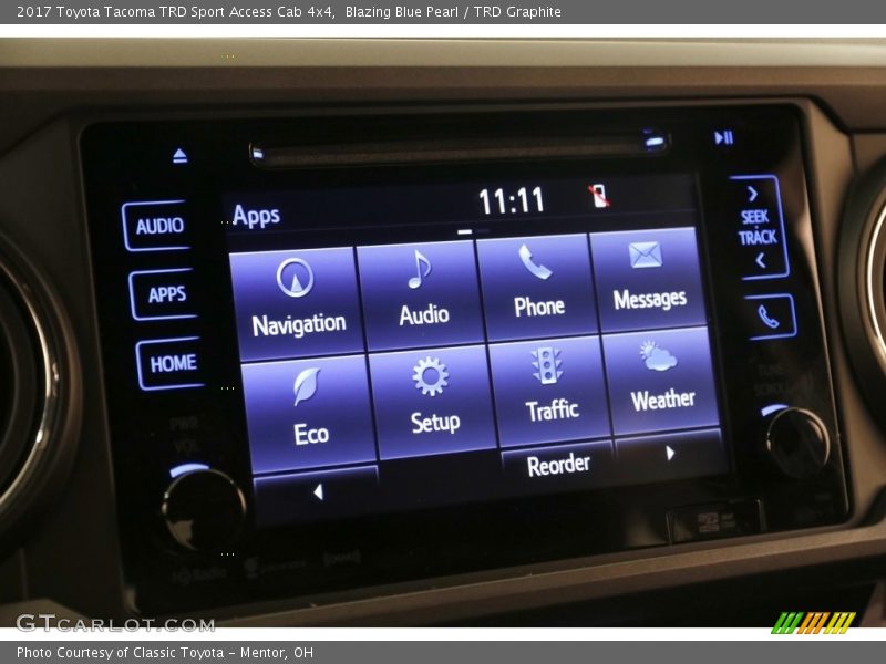Blazing Blue Pearl / TRD Graphite 2017 Toyota Tacoma TRD Sport Access Cab 4x4
