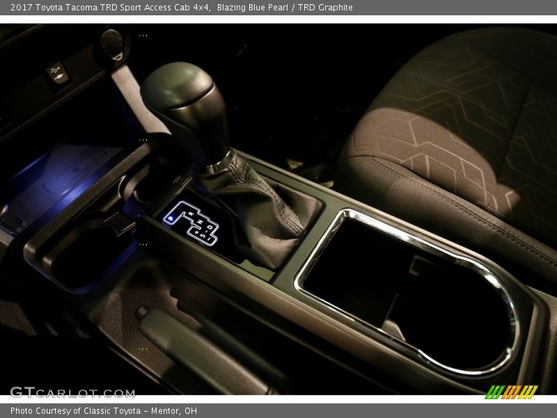 Blazing Blue Pearl / TRD Graphite 2017 Toyota Tacoma TRD Sport Access Cab 4x4