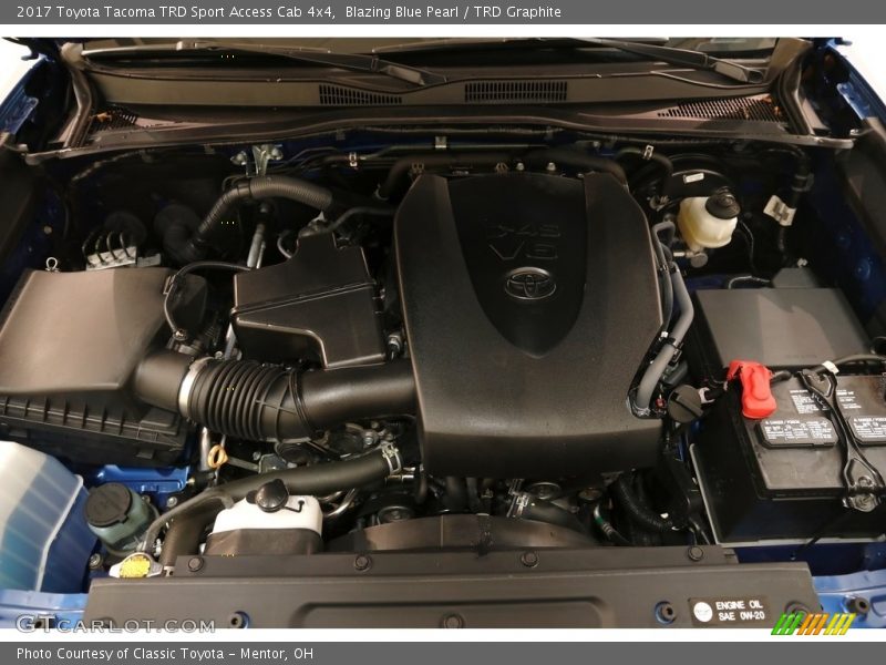 Blazing Blue Pearl / TRD Graphite 2017 Toyota Tacoma TRD Sport Access Cab 4x4
