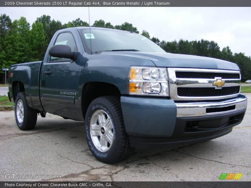 Blue Granite Metallic / Light Titanium 2009 Chevrolet Silverado 1500 LT Regular Cab 4x4