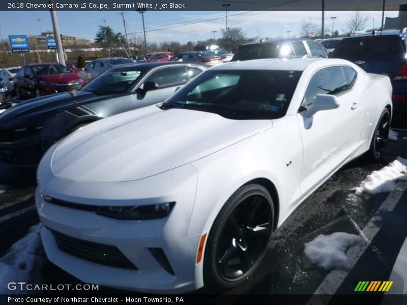 Summit White / Jet Black 2018 Chevrolet Camaro LS Coupe