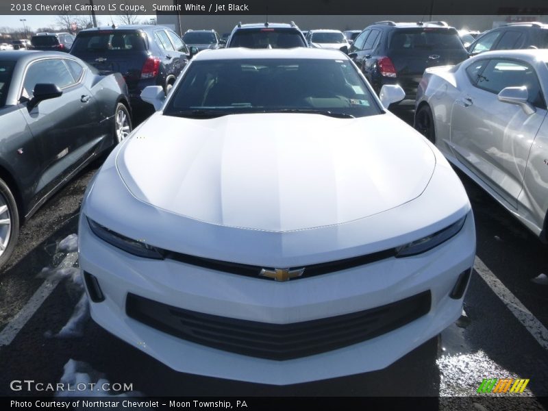 Summit White / Jet Black 2018 Chevrolet Camaro LS Coupe