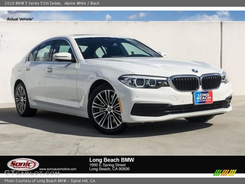 Alpine White / Black 2019 BMW 5 Series 530i Sedan