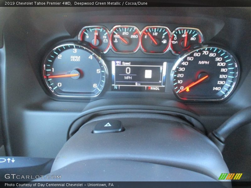 Deepwood Green Metallic / Cocoa/Dune 2019 Chevrolet Tahoe Premier 4WD