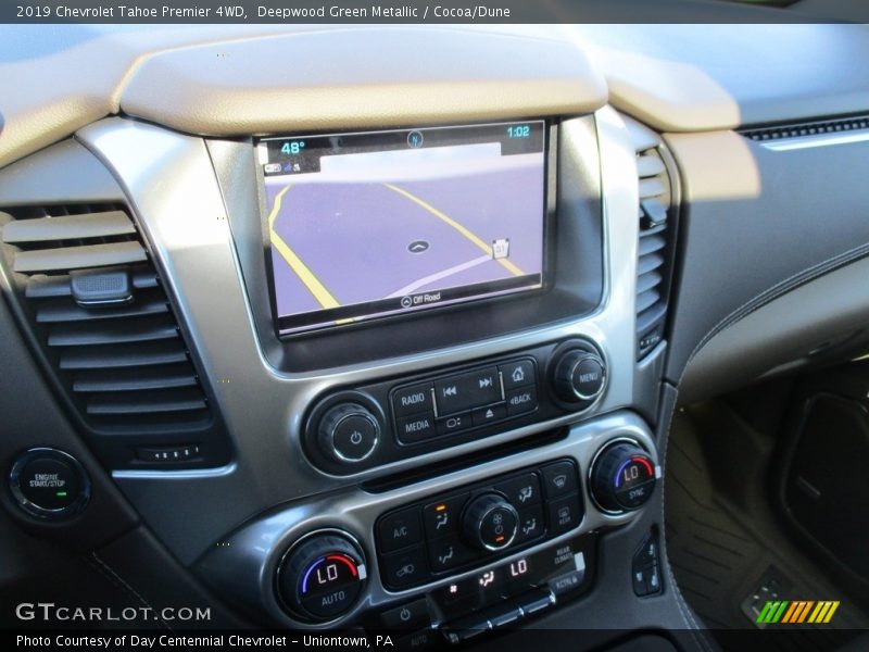 Deepwood Green Metallic / Cocoa/Dune 2019 Chevrolet Tahoe Premier 4WD