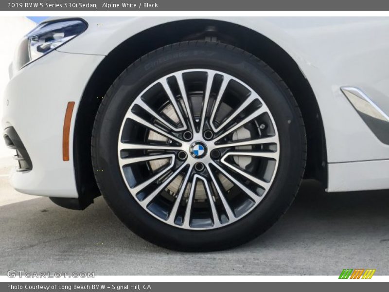 Alpine White / Black 2019 BMW 5 Series 530i Sedan