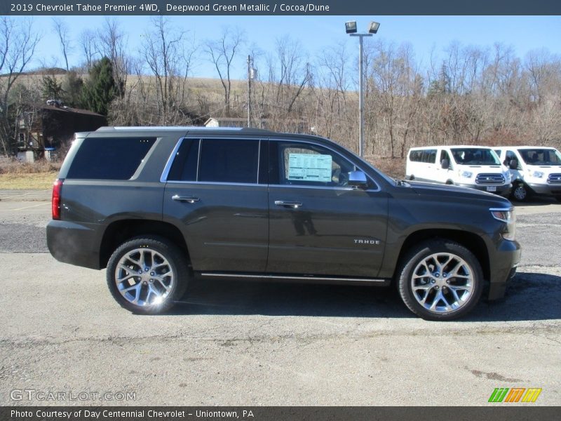Deepwood Green Metallic / Cocoa/Dune 2019 Chevrolet Tahoe Premier 4WD