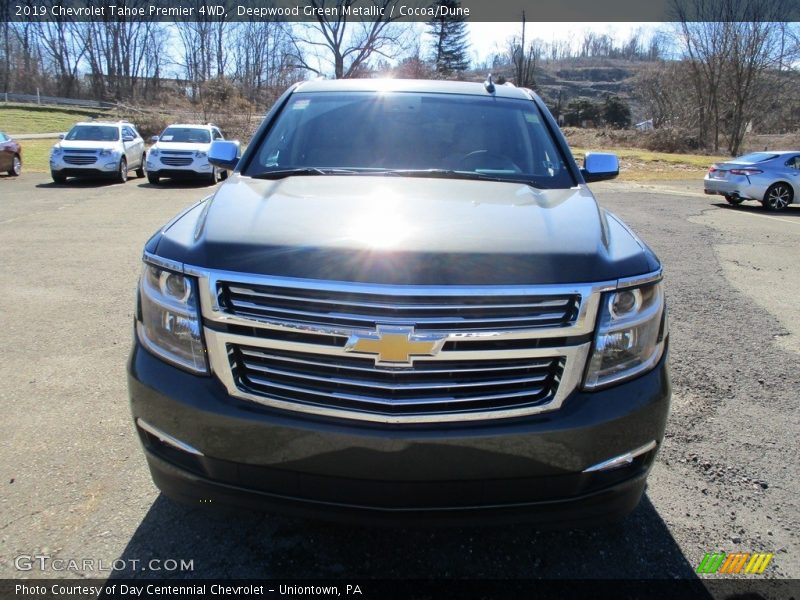 Deepwood Green Metallic / Cocoa/Dune 2019 Chevrolet Tahoe Premier 4WD