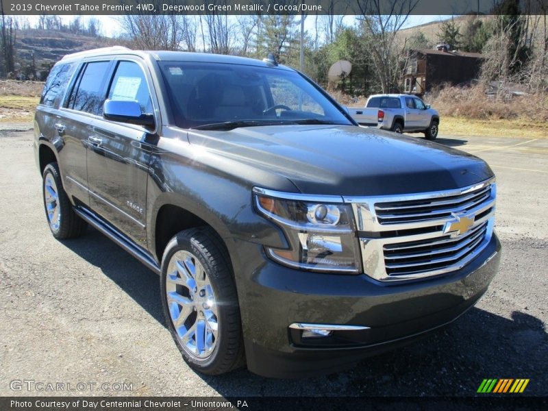 Deepwood Green Metallic / Cocoa/Dune 2019 Chevrolet Tahoe Premier 4WD