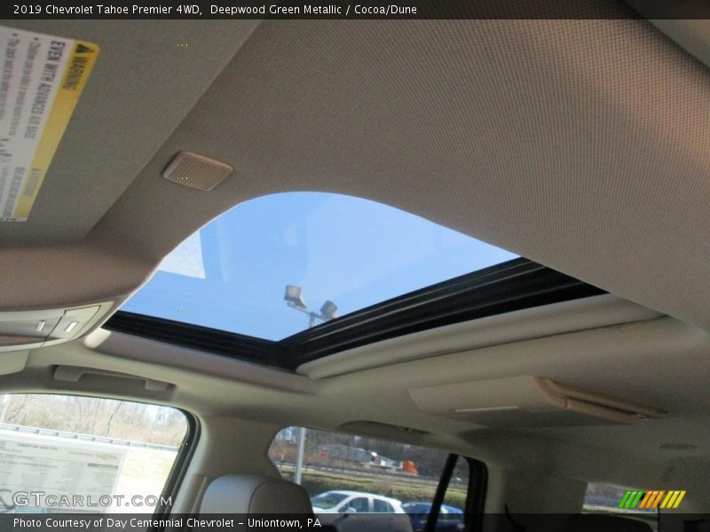 Deepwood Green Metallic / Cocoa/Dune 2019 Chevrolet Tahoe Premier 4WD