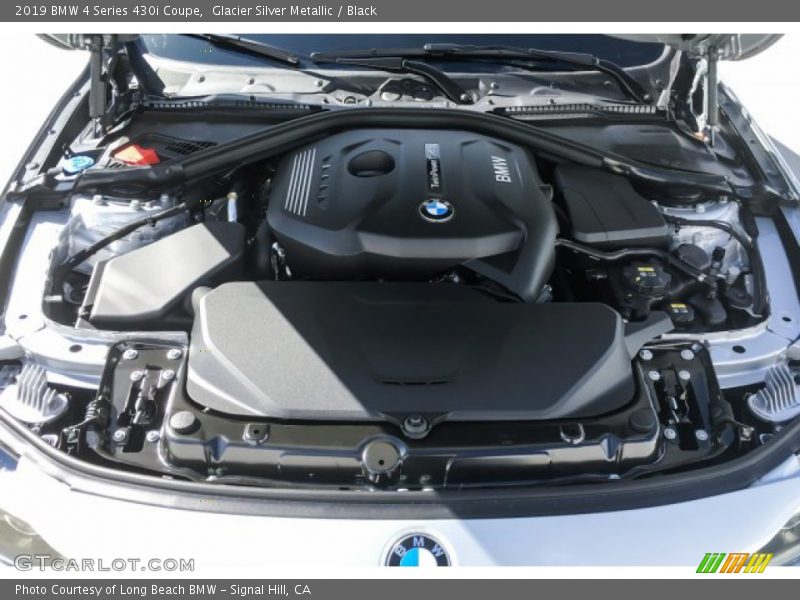 Glacier Silver Metallic / Black 2019 BMW 4 Series 430i Coupe