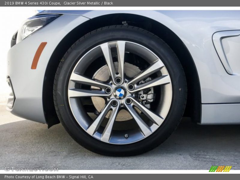 Glacier Silver Metallic / Black 2019 BMW 4 Series 430i Coupe