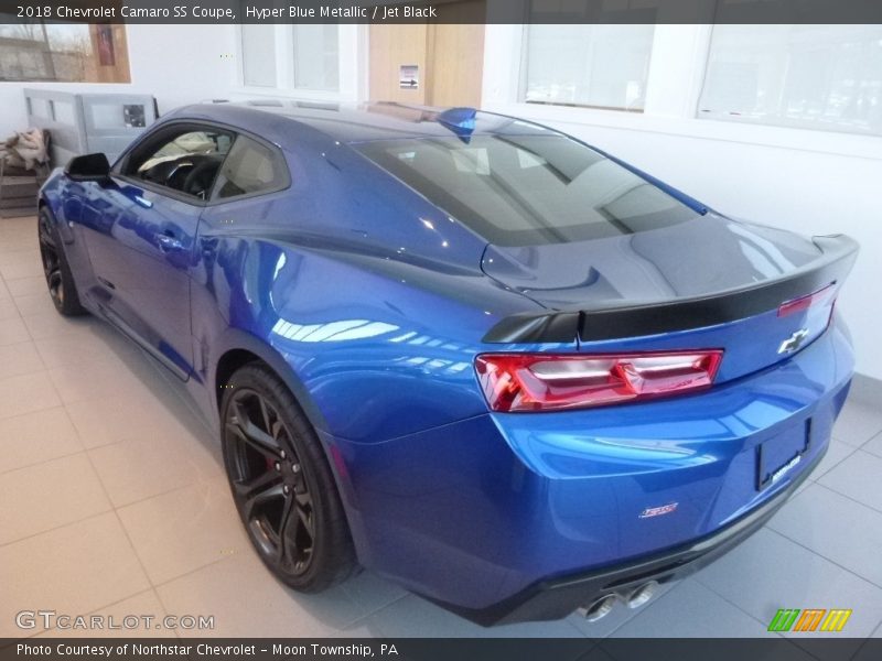 Hyper Blue Metallic / Jet Black 2018 Chevrolet Camaro SS Coupe