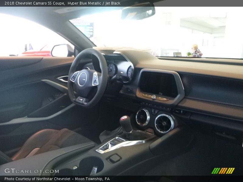 Hyper Blue Metallic / Jet Black 2018 Chevrolet Camaro SS Coupe