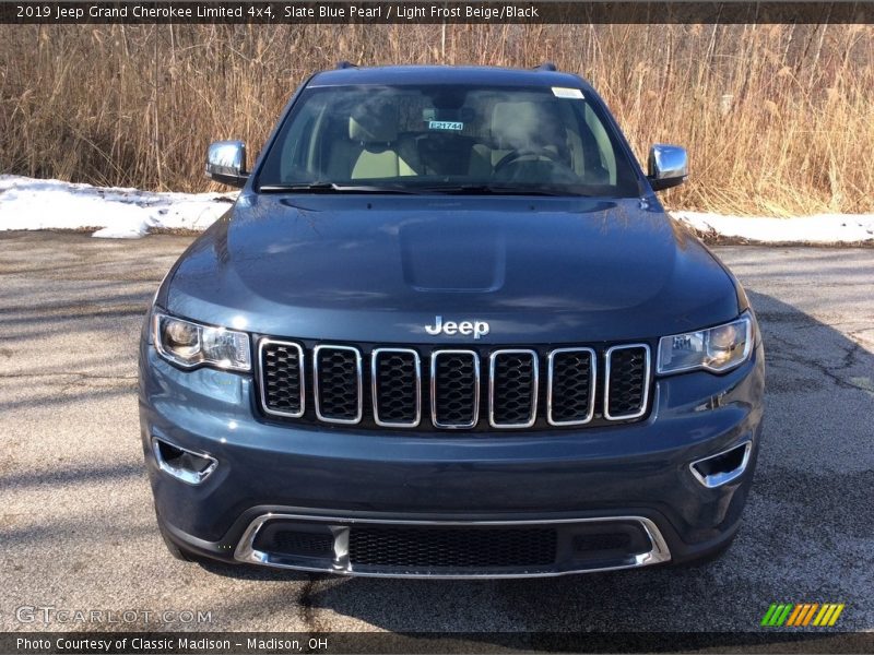 Slate Blue Pearl / Light Frost Beige/Black 2019 Jeep Grand Cherokee Limited 4x4