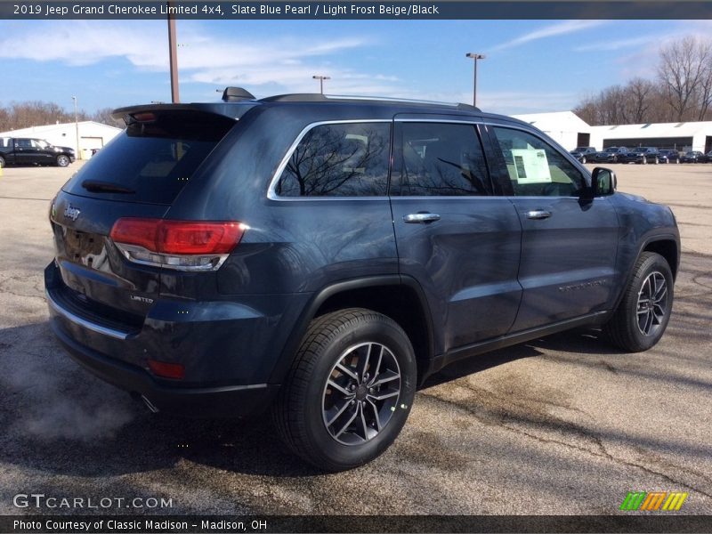 Slate Blue Pearl / Light Frost Beige/Black 2019 Jeep Grand Cherokee Limited 4x4