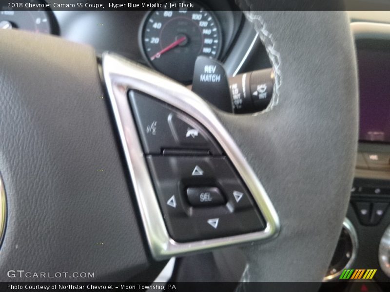Hyper Blue Metallic / Jet Black 2018 Chevrolet Camaro SS Coupe
