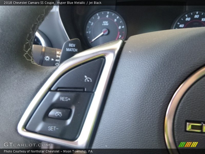 Hyper Blue Metallic / Jet Black 2018 Chevrolet Camaro SS Coupe