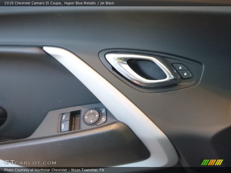 Hyper Blue Metallic / Jet Black 2018 Chevrolet Camaro SS Coupe
