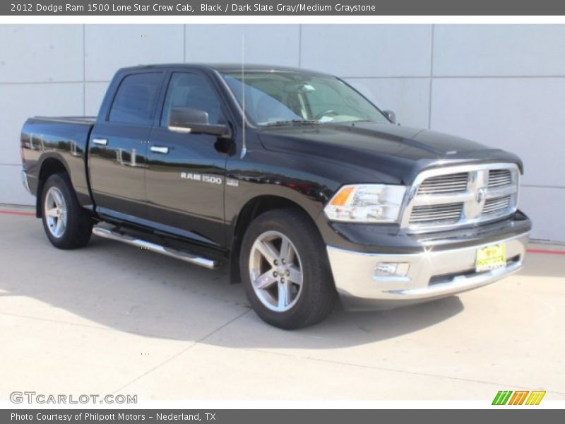 Black / Dark Slate Gray/Medium Graystone 2012 Dodge Ram 1500 Lone Star Crew Cab