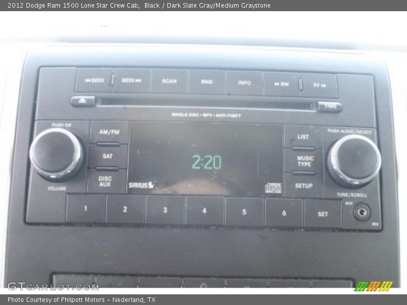 Black / Dark Slate Gray/Medium Graystone 2012 Dodge Ram 1500 Lone Star Crew Cab