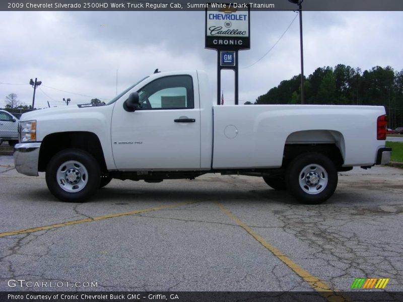 Summit White / Dark Titanium 2009 Chevrolet Silverado 2500HD Work Truck Regular Cab