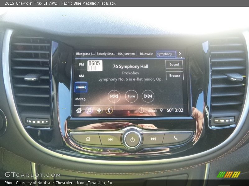 Pacific Blue Metallic / Jet Black 2019 Chevrolet Trax LT AWD