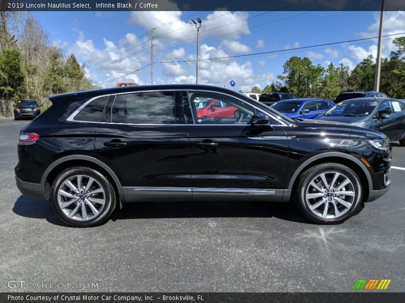 Infinite Black / Coffee 2019 Lincoln Nautilus Select
