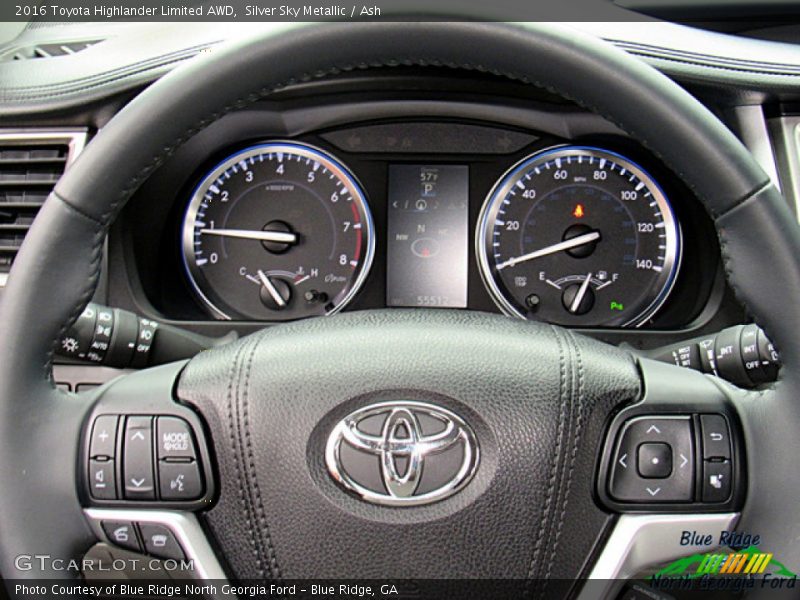 Silver Sky Metallic / Ash 2016 Toyota Highlander Limited AWD