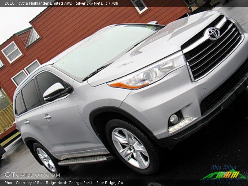 Silver Sky Metallic / Ash 2016 Toyota Highlander Limited AWD